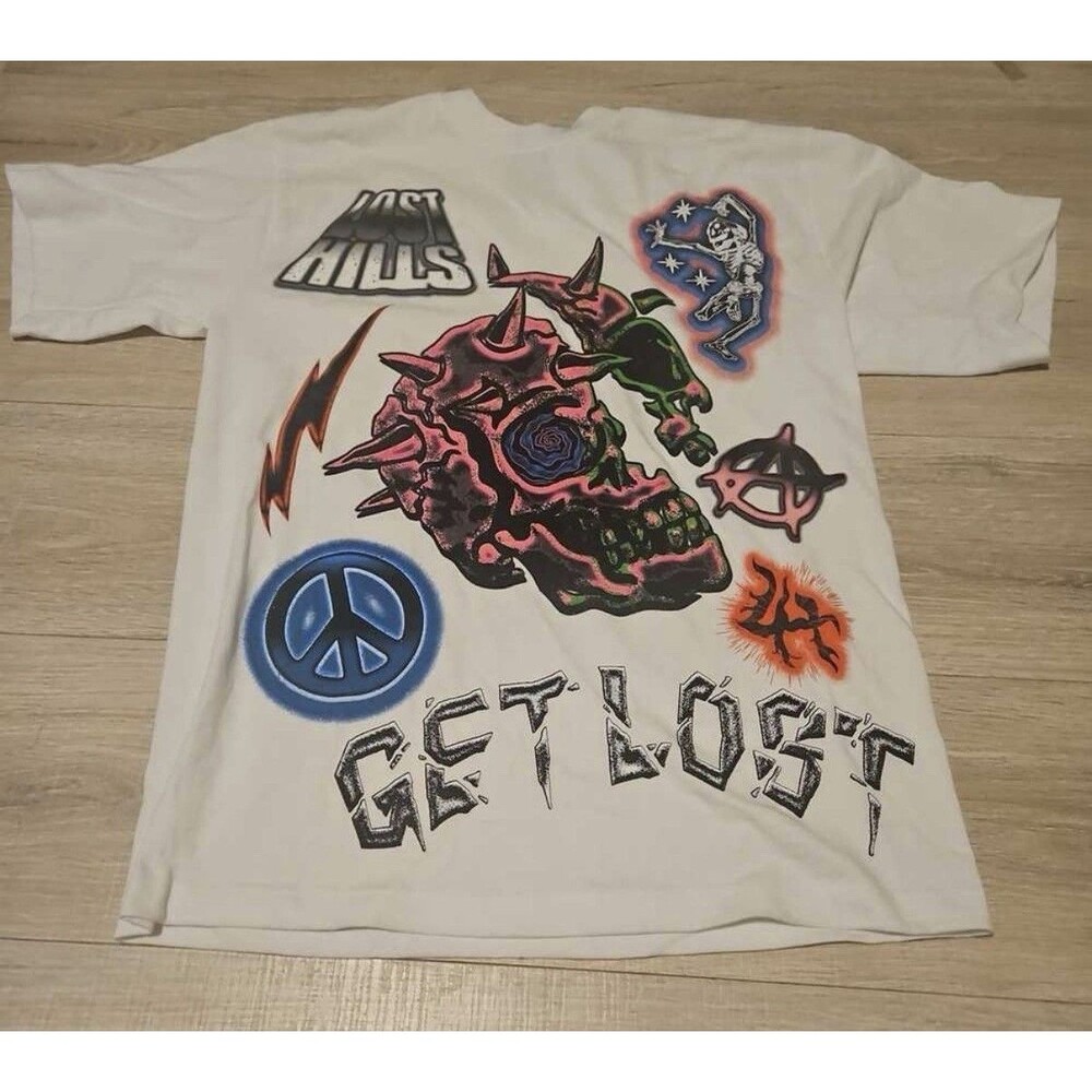 Lost Hills Get Lost Skull Graphic White T-Shirt Men's Size 2XL NWoT Retail: $150